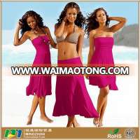 Women's Strapless Bohemia Beach Dress Cover Up Bathing Suits