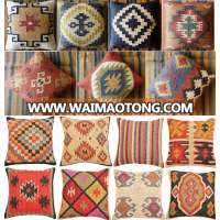 Kilim Pillows Handmade Jute Fabric Kelim Pillow Case Kilim Rug Cushions Cover