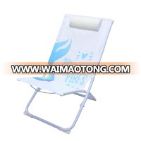 Outdoor Foldable  Beach Chair With Head Pillow