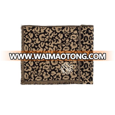 Wholesale Hot Sale Monogrammed Leopard Throw