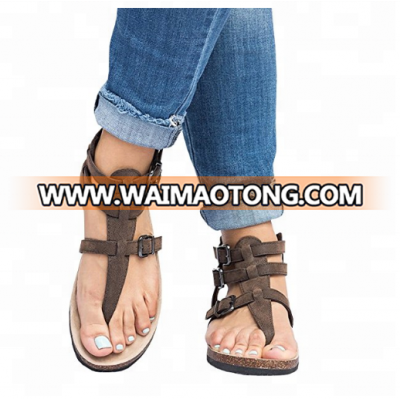 New Arrival Personalized Roman Flat Buckle Sandals