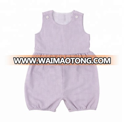 New Arrival Purple Seersucker Baby Jumpsuit