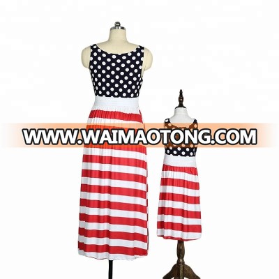 Wholesale Personalized National Flag Parent-child Dress