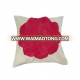 felt flower embroidered fancy cushion covers pillow