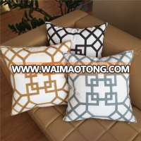 chain stitch crewel embroidery pillow covers