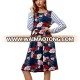 Amazon autumn new long-sleeve printed casual dress