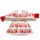 top 100 little model baby frock design girls cute christmas dress winter long sleeve ruffle raglan O-neck 10- 12 year old dress